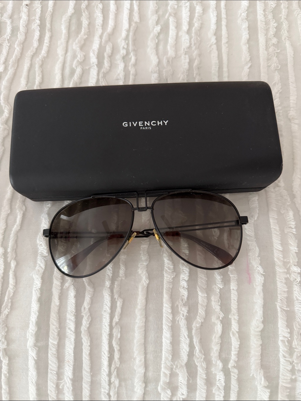 Givenchy Aviator Sunglasses In Black With Dark Gray Lenses